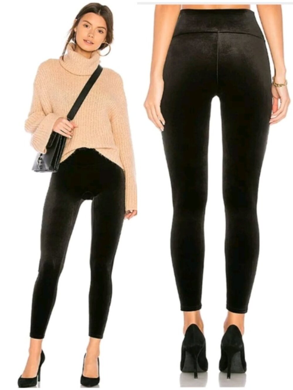 Spanx Velvet Shaping Leggings High Waisted Stretch